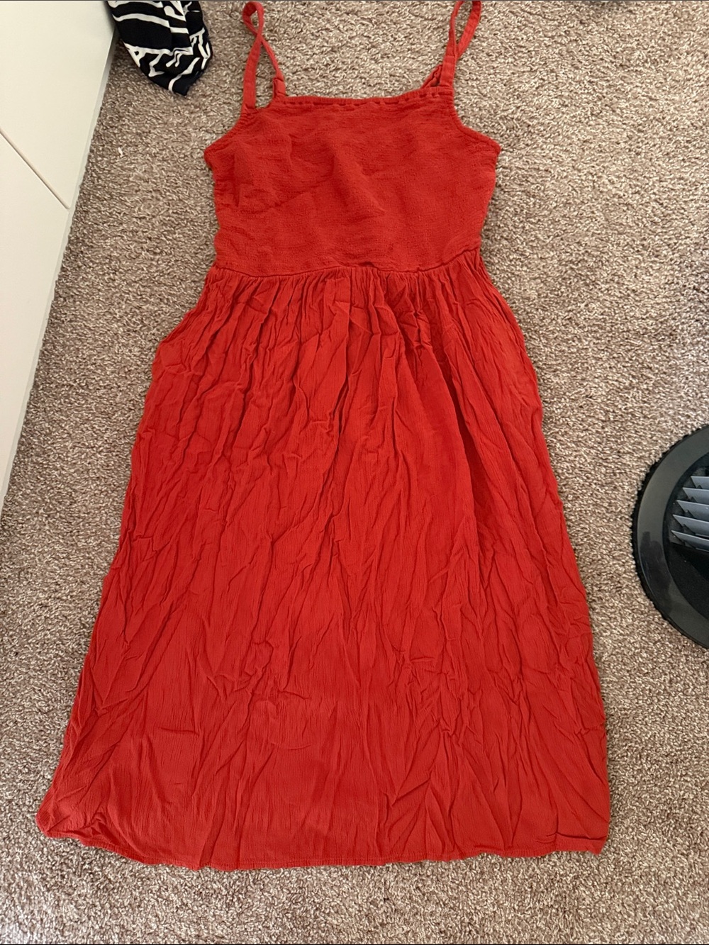 Old Navy Red Maxi Dress with Thin Straps